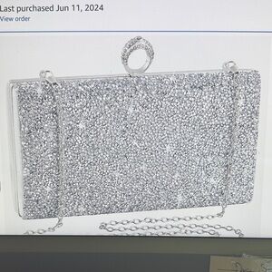 Elegant Silver Clutch Bag